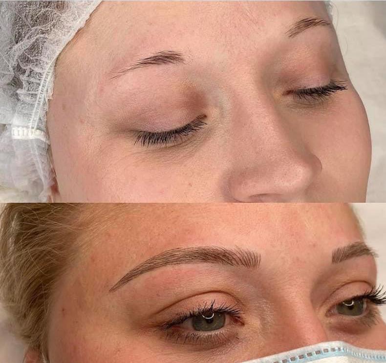 Microblading eye brows at Winston Salem, NC